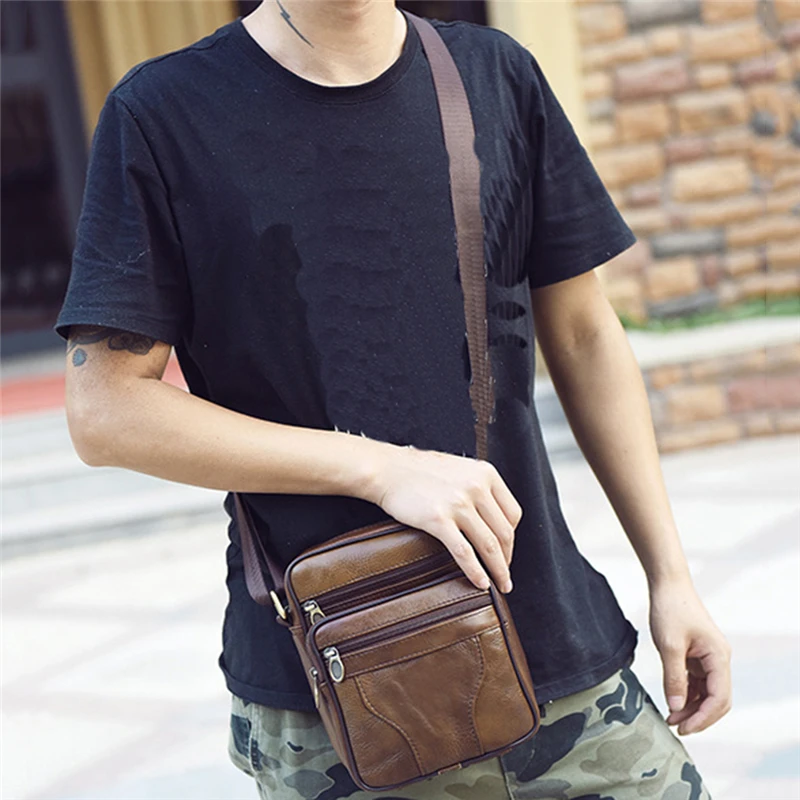 Men Messenger Bags Fashion Business Cowhide Shoulder Bags For Men Genuine Leather Bags High Capacity Handbags 2023 New