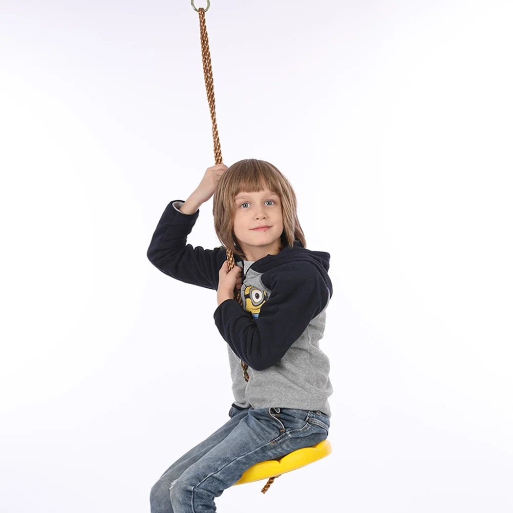 

1pcs Plastic Disc Swing Play Rope Outdoor Disk Swings Fun Playground Equipment Child Patio Porch Hanging Toys Climbing
