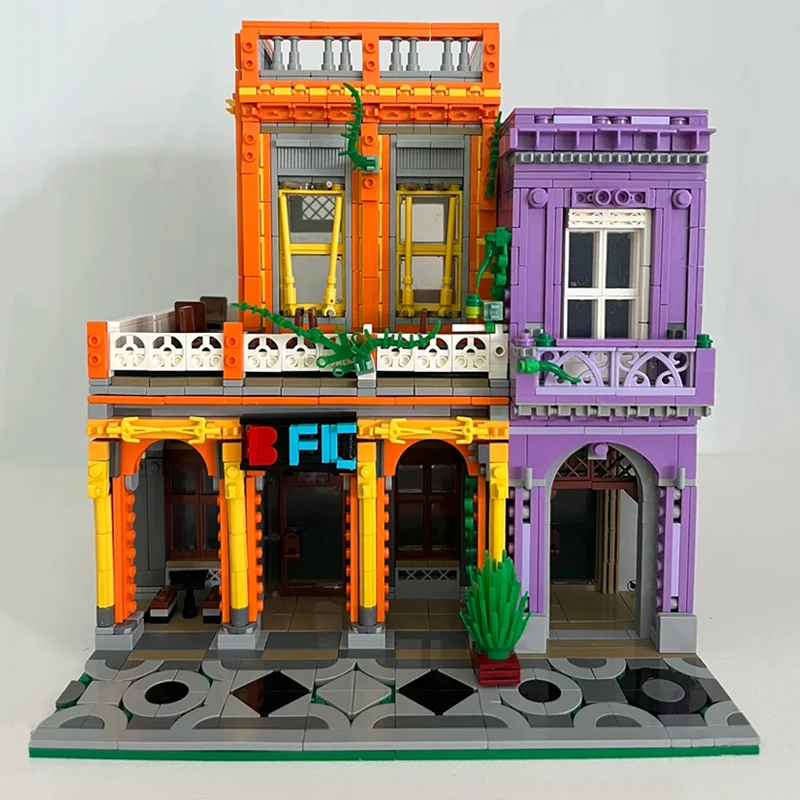 Lezi 6022 La Habana Bistro estilo Habana restaurante cubano Frijoles arquitectura modelo DIY Mini bloques juguete de construcción sin caja