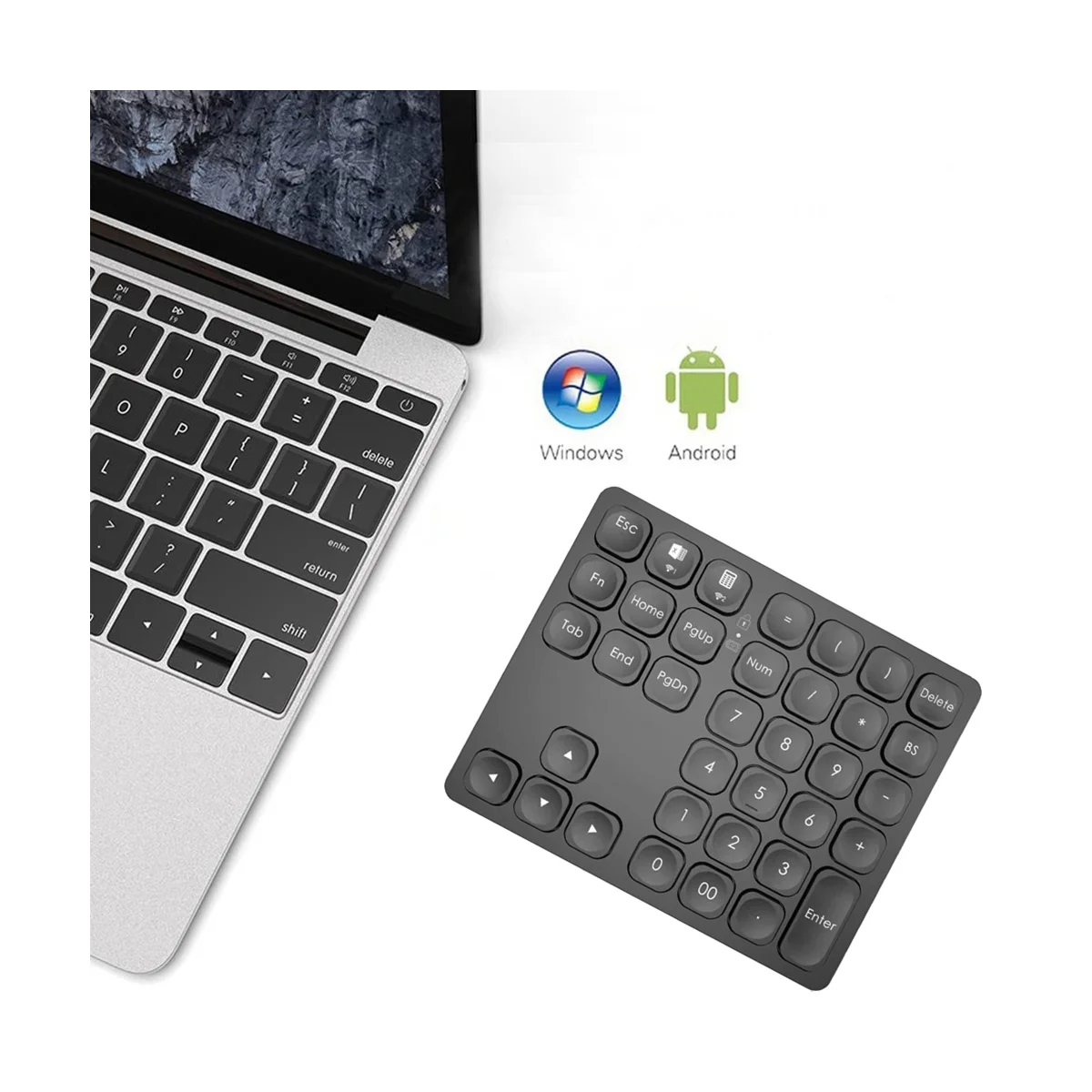 

N27R Mini Wireless Bluetooth Keyboard Phone Tablet Keyboard Bluetooth Keyboard Mouse for Samsung Xiaomi Android Apple White