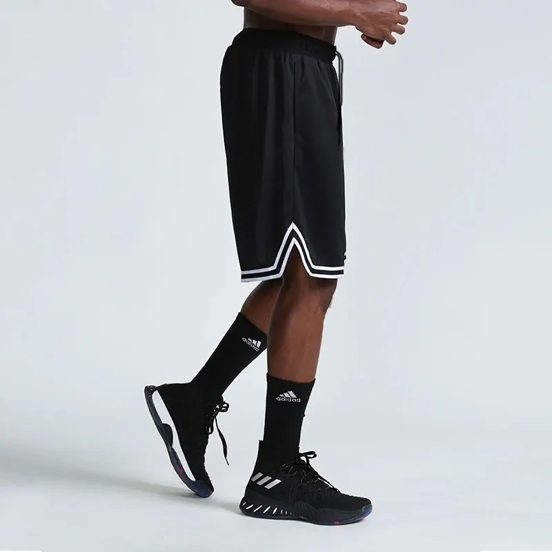 SONECHOKI Knee Length Basketball Shorts Men Striped Loose Running Sport Gym Mesh Breathable Fitness Training Workout Bottom Male image 4