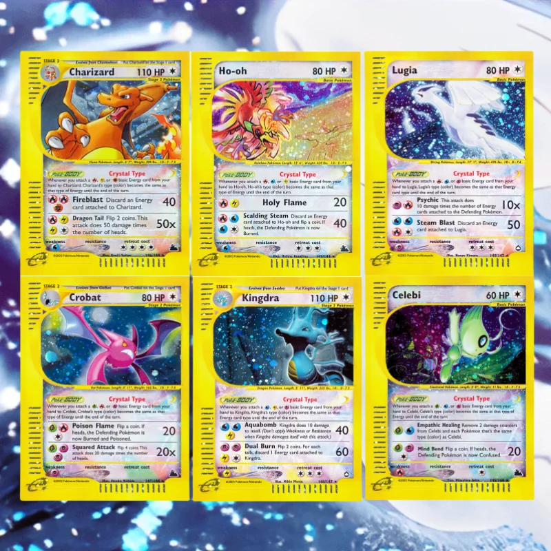 Carte Pokemon PTCG tipo di cristallo Charizard personaggi del gioco Anime fai da te Self Made versione inglese collezione carte Flash giocattoli