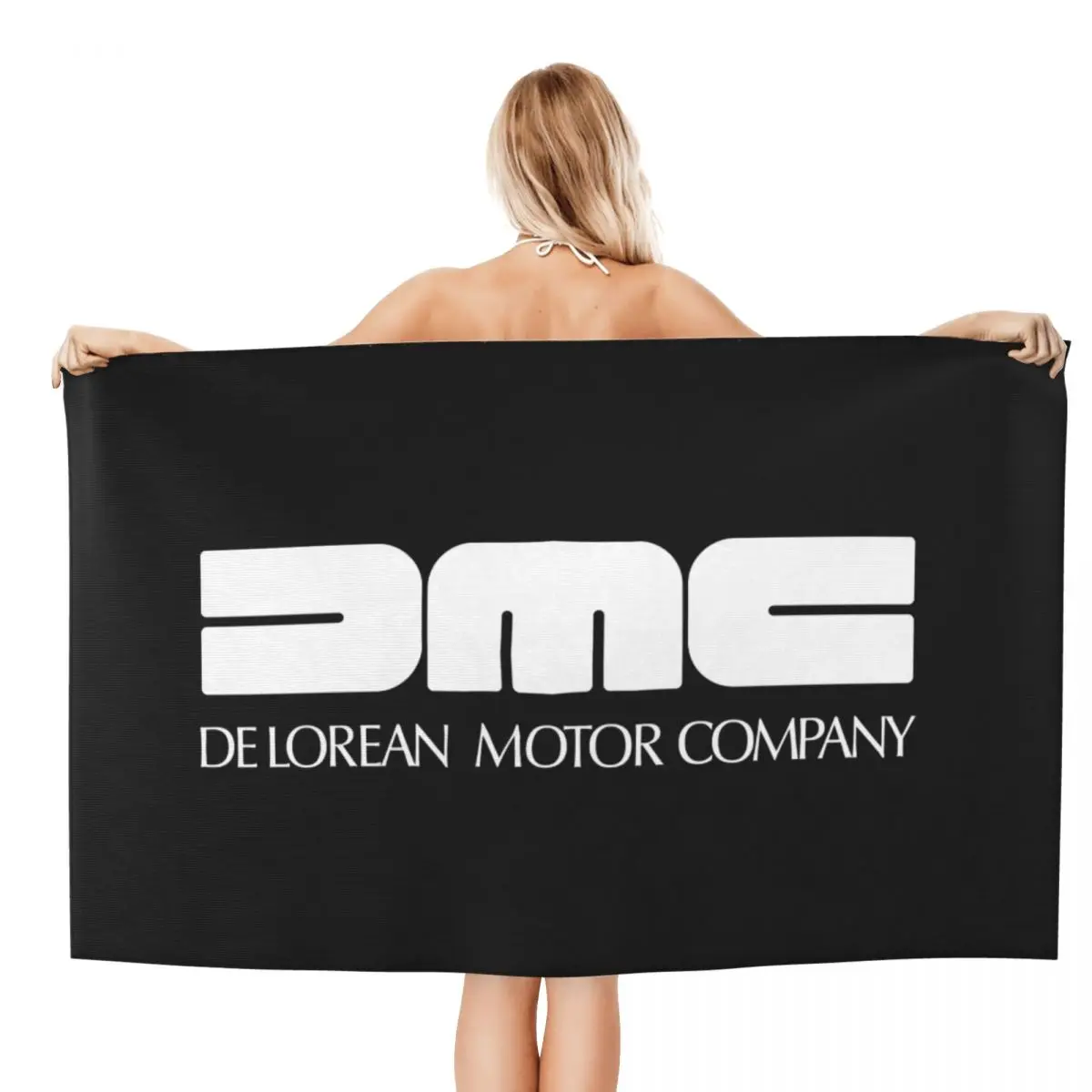 Custom Delorean Motor Company Beach Towel Quick Drying Back To The Future Soft Linen Microfiber Pool Sauna Towels