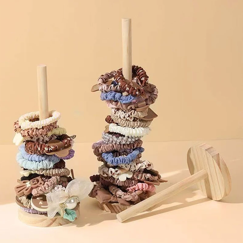 

Hair Band Wooden Display Rack Hair Rope Display Stand Organizer Storage Holder Easy To Assemble Organizer Decoration