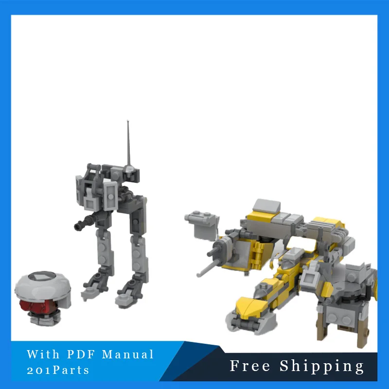 

201 шт. MOC Star Battle, модель строительного блока, креативная боевая механическая головоломка, детская образовательная сборка «сделай сам», подарок на день рождения