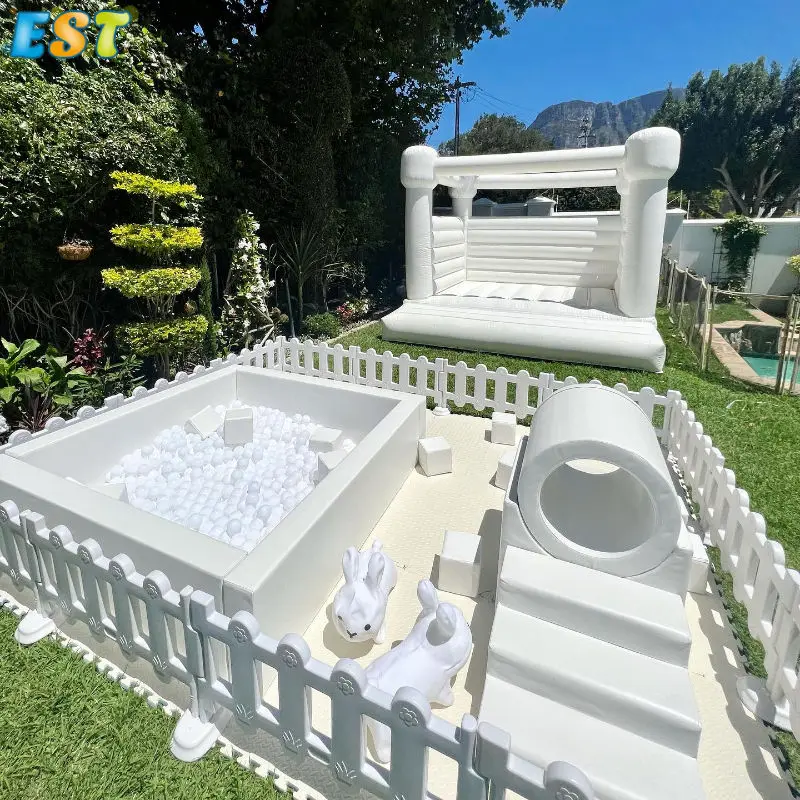 Soft Play Castle and Slide Set with PU-Covered Foam Shapes for Children's Parties