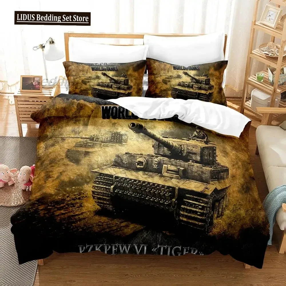 World Of Tanks Bedding Set Single Twin Full Queen King Size Bed Set Aldult Boys Bedroom Duvetcover Sets 3D Print Bed Sheet Set