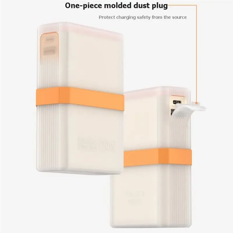 Y43A-For OPPO SUPERVOOC 120W Power Bank Cover With Lanyard Silicone Anti-Slip Protective Case For Data Cables