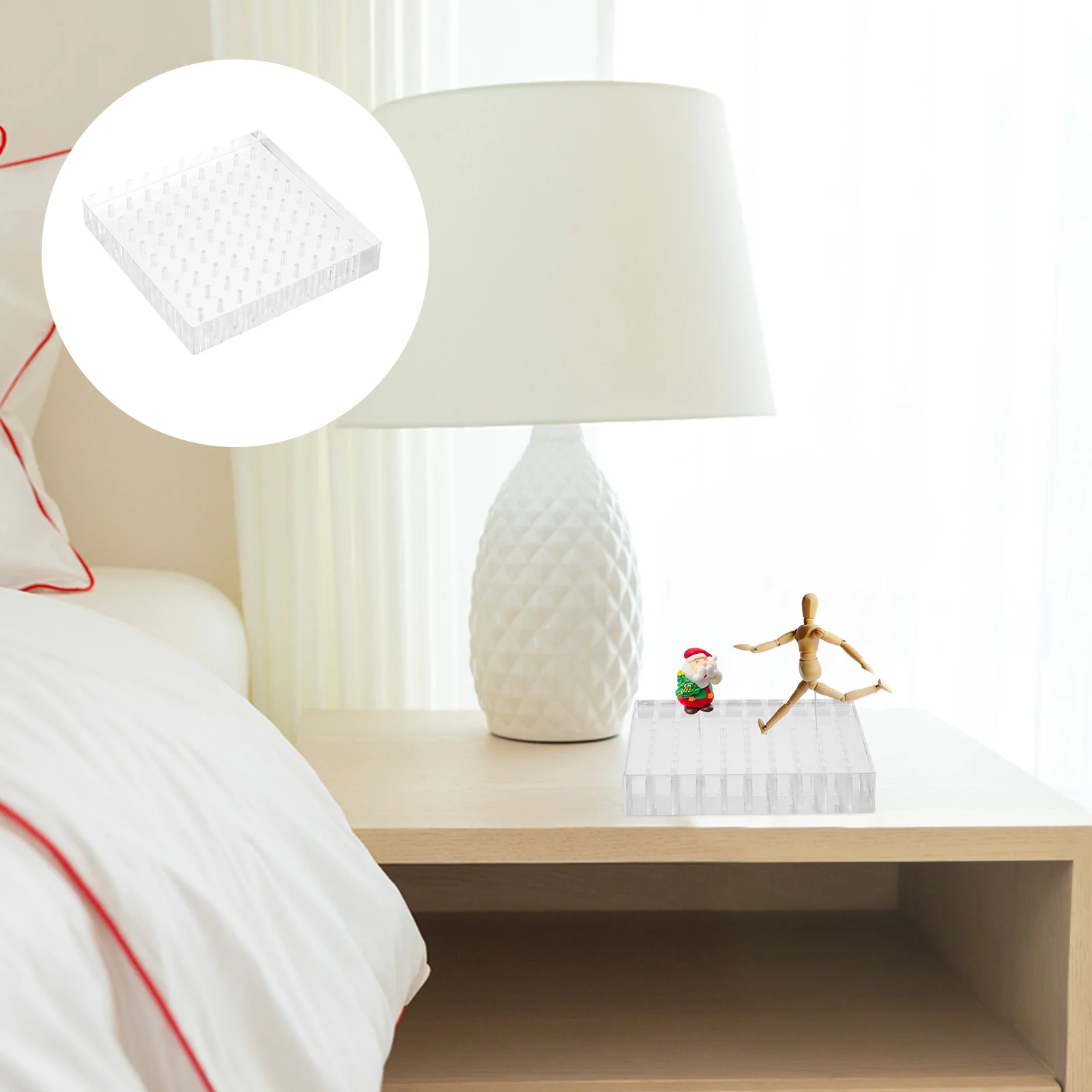 

1Pcs Durable Acrylic Display Stand Board Excellent Texture for Figures Drying and Storage Figure Base Figure Rack Board