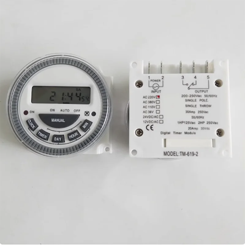 TM619-2 30A AC230V with pluggable battery timer electronic digital display time control switch TIMER