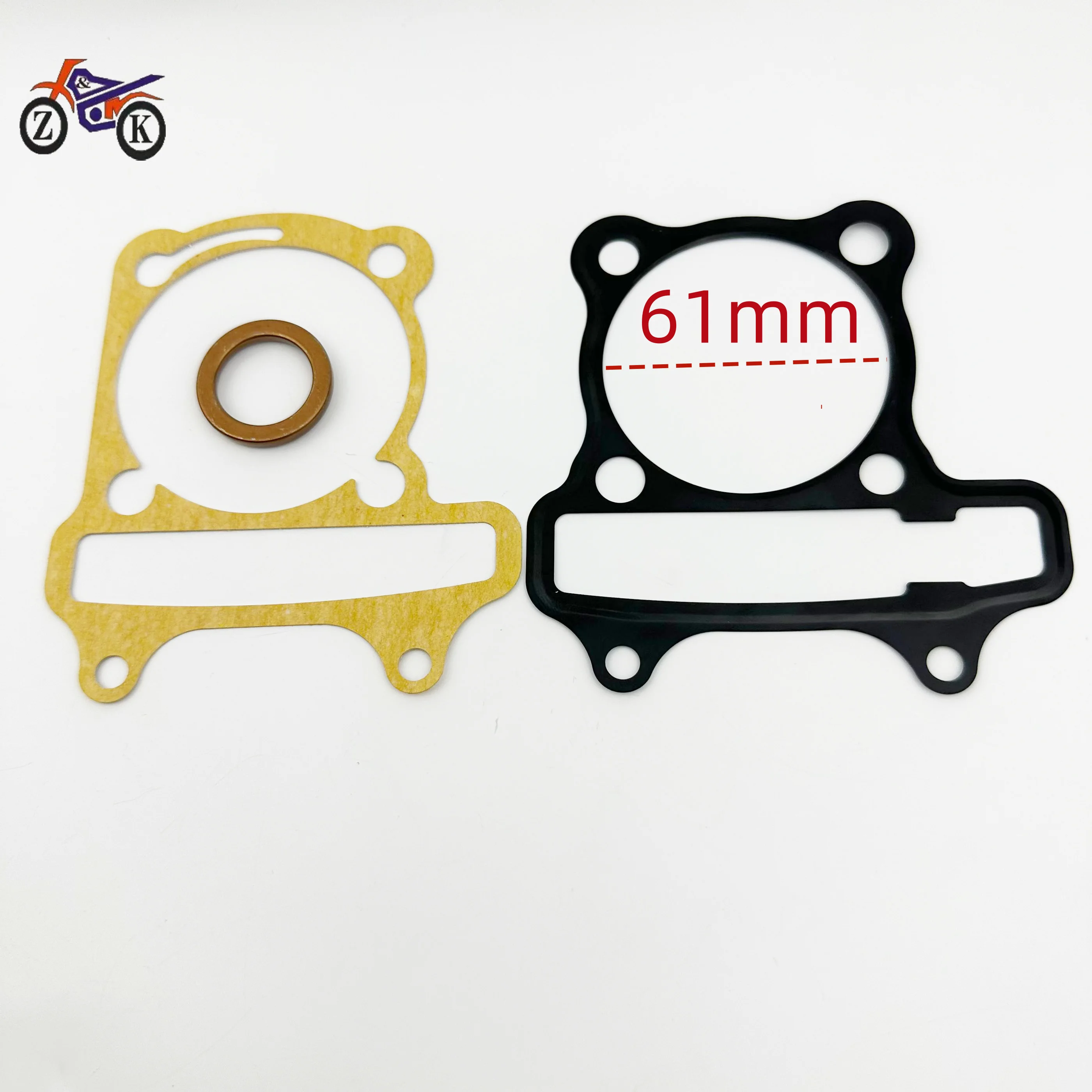 Motorbike cylinder kit piston ring assembly upper and lower gasket GY6-125 retrofit 61 mm big bore engine