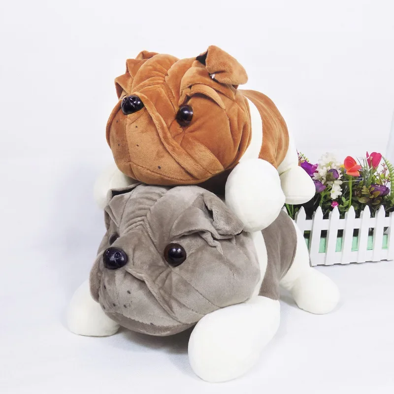 New 20cm Bulldog Plush Shar Pei Dog Toys Stuffed Animal Doll Pendant Baby Kids Friend Birthday Gift Present Home Car Decor