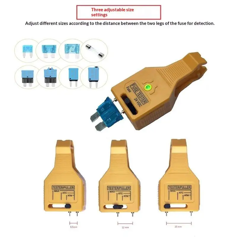 1/2PCS Car Fuse Puller Tester Set Green LED Indicator Auto Circuit Check Tool Vehicle Fuse Removal Car Maintenance Supply view 4