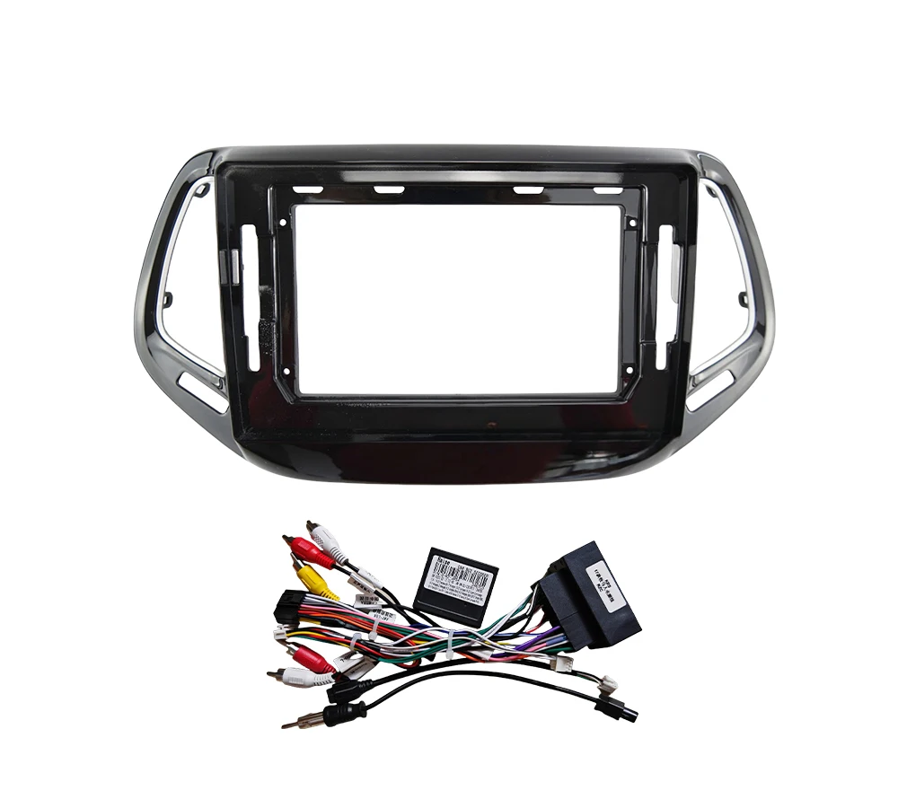 

Автомобильный радиоприемник Fascia, стерео рамка CanbusFor Jeep Cherokee Compass 2017 + 10,1 дюйма, автомобильная радиопанель, приборная панель