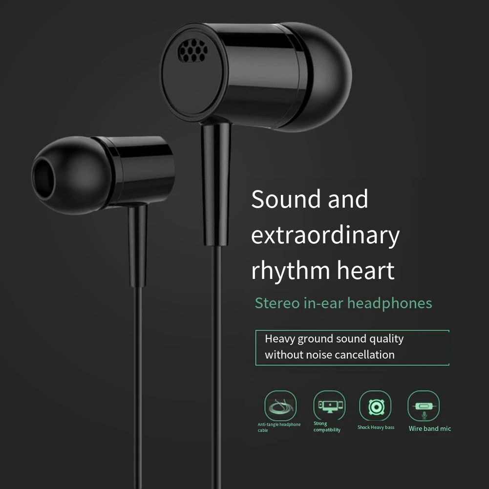 Wired Headphones Premium In-Ear Earbuds With Built-in Mic & High-Quality Sound - Available In 2 Universal- Gaming Earbuds