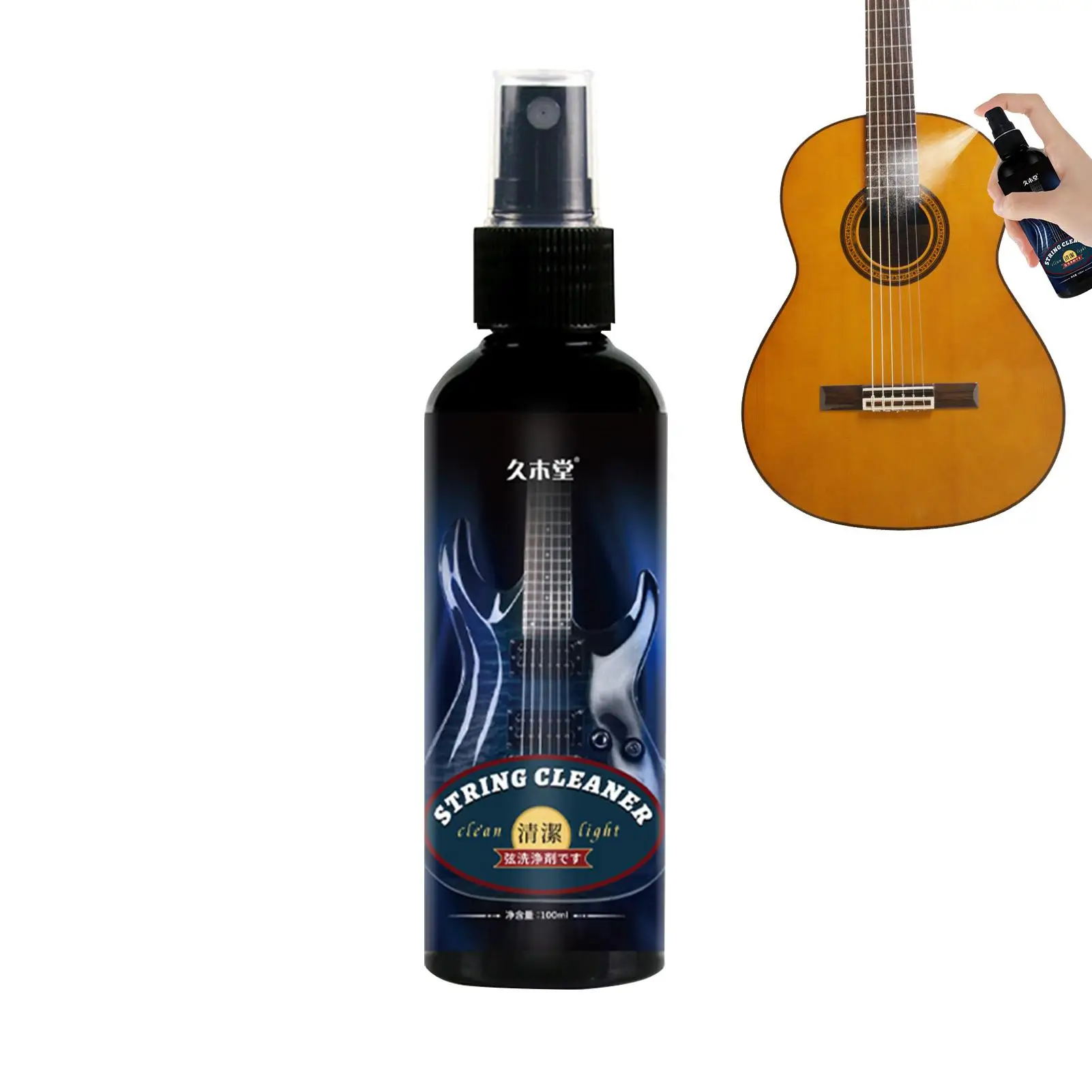 

Guitar Polish 100ml Guitar Cleaning Spray Rust Remover Spray For String Care Mild Formula Cleaning Tool For Guitar Violin Ukulel