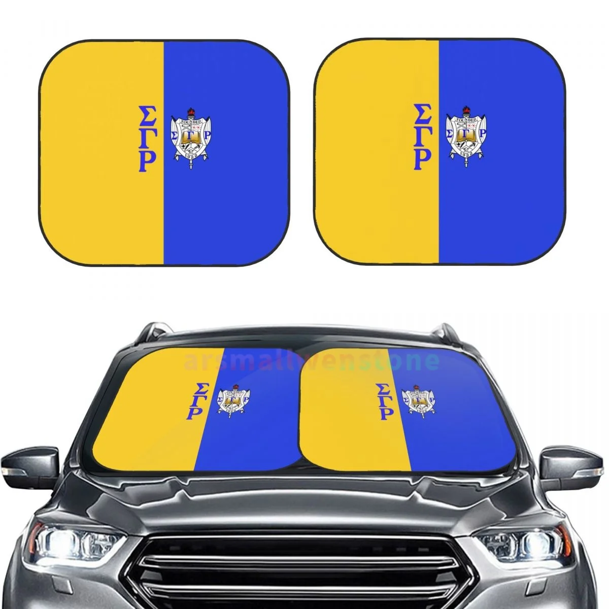 Sigma Gamma Rho 1922 Tote Car Reflective Sun Blocker Fits Small Sedans, Mini SUVs Standard Sunshade Car Accessories