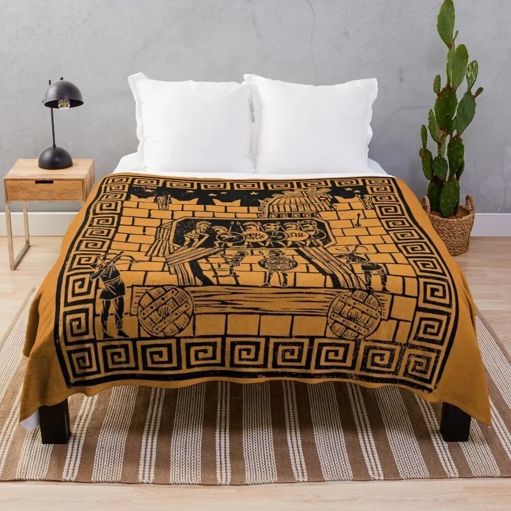 

Trojan Horse Throw Blanket Stain Resistant Cozy Warm Blanket