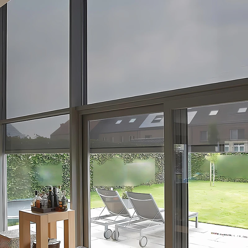 Electric Outdoor Wind-Resistant Roller Shade with Thickened Aluminum Alloy Rail Sun-Shading for Balcony And Courtyard