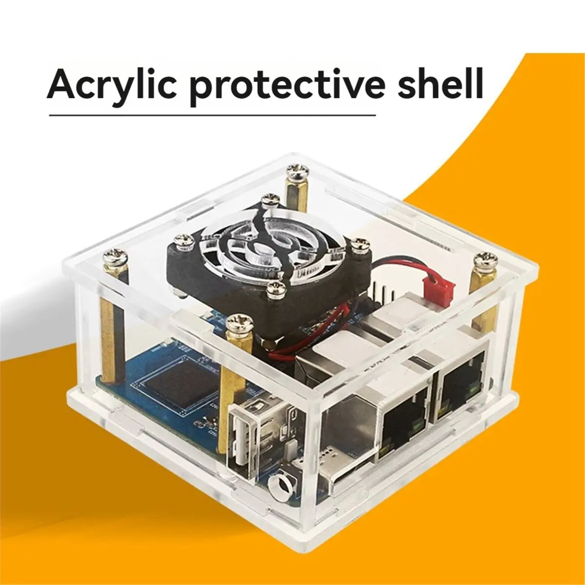 【MUST-HAVE LIST】 Acrylic Case for R1 Plus with Cooling Fan Protective Shell Enclosure Box Cover for R1 Plus Board