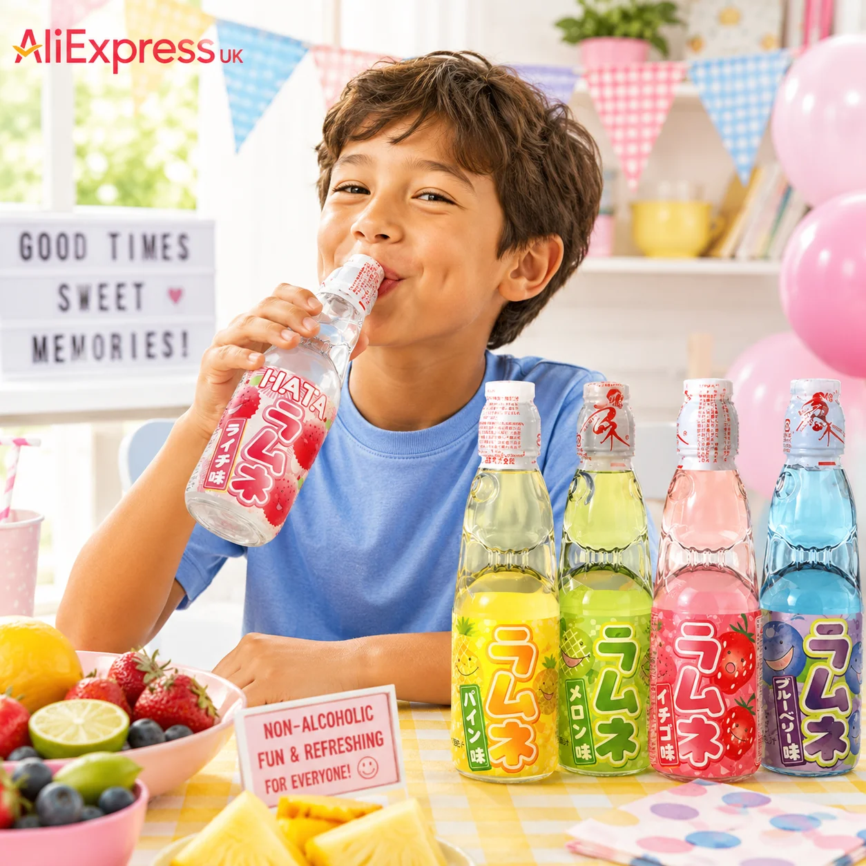 Picture 9: Classic Original Flavor Sparkling Soda with Japanese Sliding Door Design, produced by Hata, refreshing carbonated drinks available in 5 flavors, 200g per bottle