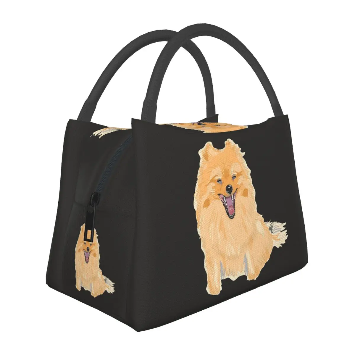 Pomeranian Cute Fluffy Cartoon Do Lunch Bags Insulated Bento Box Lunch Tote Picnic Bags Thermal Bag for Woman Student Office