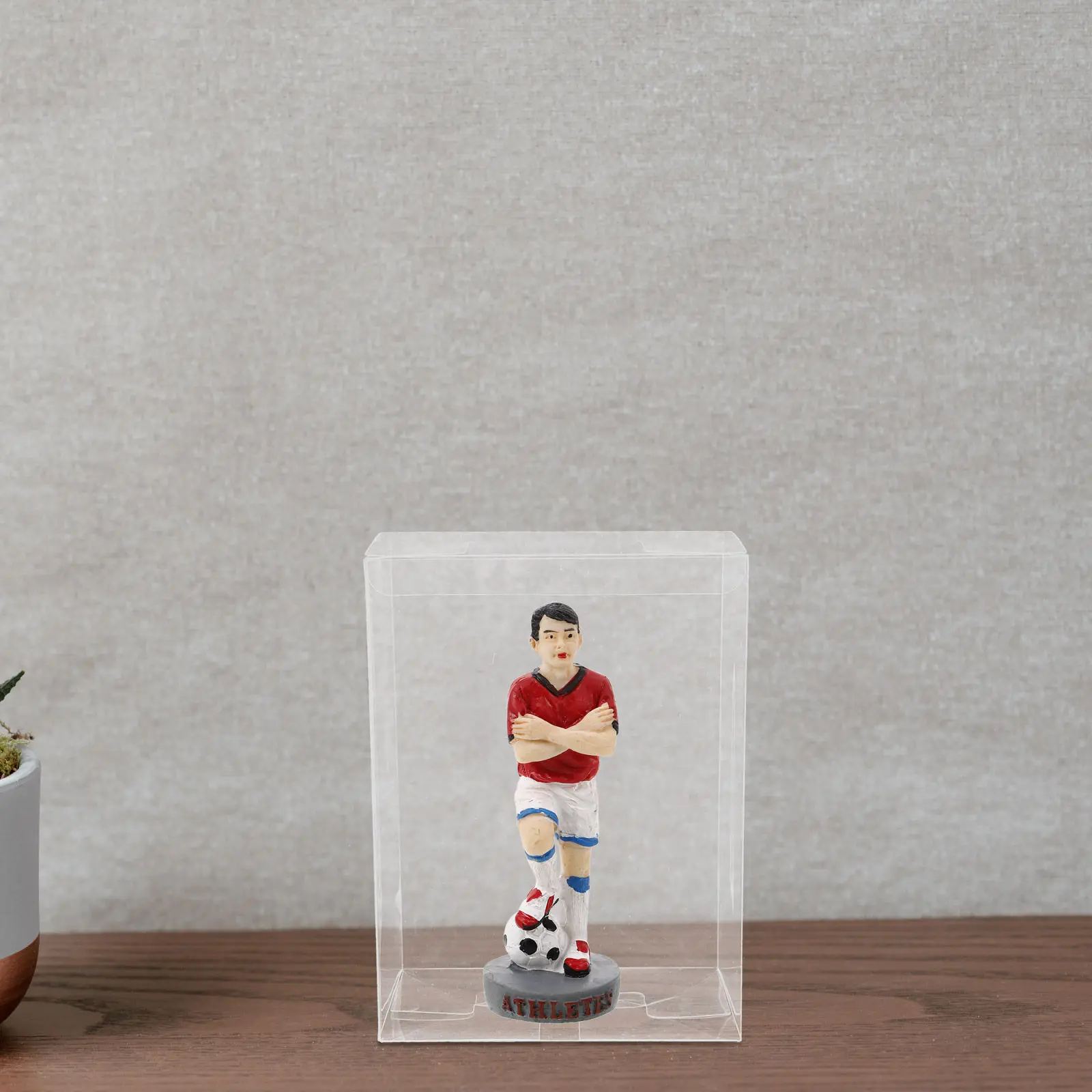 5Pcs Clear Transparent Stackable Display Box Dustproof Protective Case for Collectibles Storage Organizer Display Case