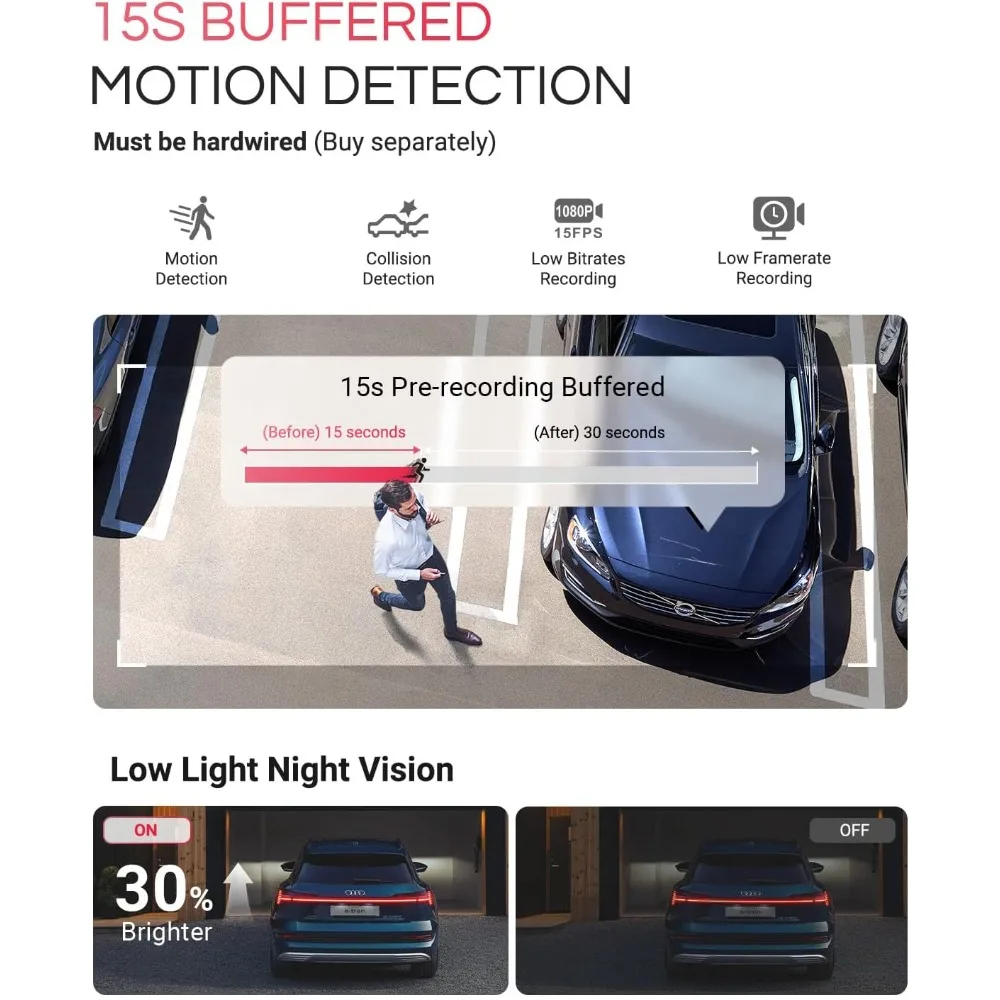 كاميرا Vantrue E1 Pro 4K Mini Dash Cam الأمامية، كاميرا سيارة STARVIS 2 PlatePix HDR للرؤية الليلية، مدمجة 5G WiFi GPS، شاشة IPS 1.54 بوصة،