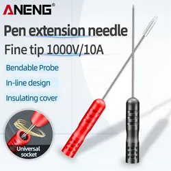 1000V/10A Pen Extension Needle Tip Multimeter Wire ANENG PT2003 1 Pair Probe Tip Test Fine Tip Bendable Probe Detachable Tools