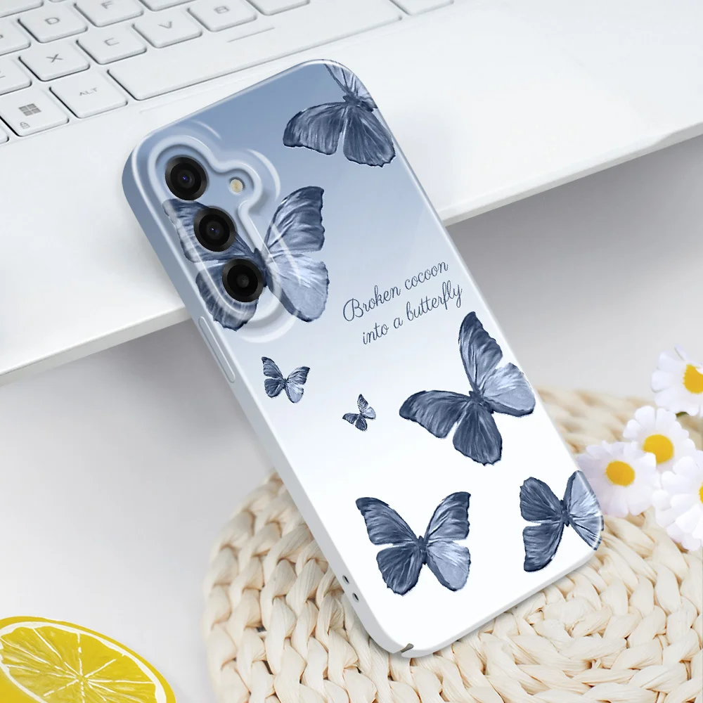 Alluring Butterfly Phone Case For Samsung Galaxy A57 A37 A17 A56 A36 A26 A16 A06 A55 A35 A25 A15 A05 4G 5G Film Hard Cover