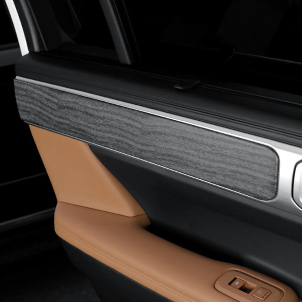 Carbon Fiber Wood Grain Style Inner Door Panel Trim Stripe Decoration Cover For Hyundai Santaf Fe MX5 2024