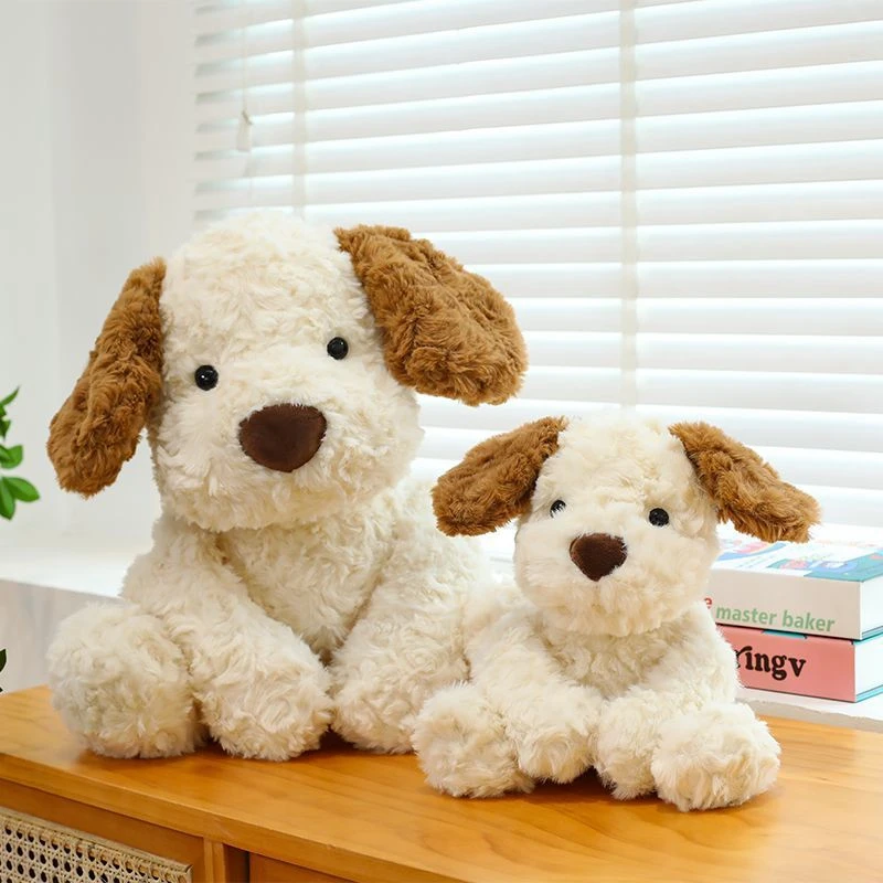 30 cm schattig en zinbaar puppy knuffel superzacht bruine oren rustgevend kussen puppy pop verjaardag en festival cadeau voor kind