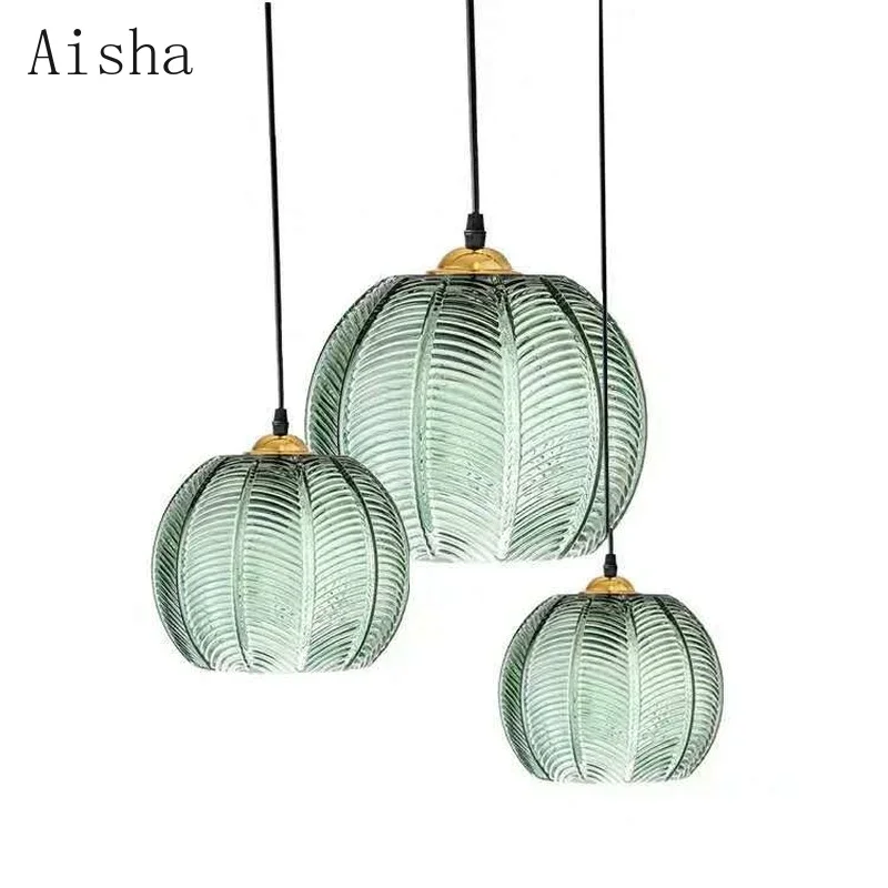 

Nordic Glass Pendant Lamp 15/20/22cm Hanging Ligh for Home Living Room Dining Loft Room Light Luxury Personality Bedroom Lamp