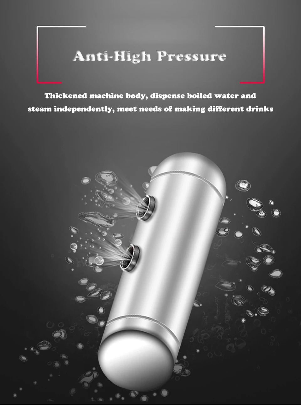 RC800 Commercial Milk Frother 8L Steam Milk Frothing Machine Water Boiler Multi-Purpose Electric Milk Foam Maker LED Display view 5