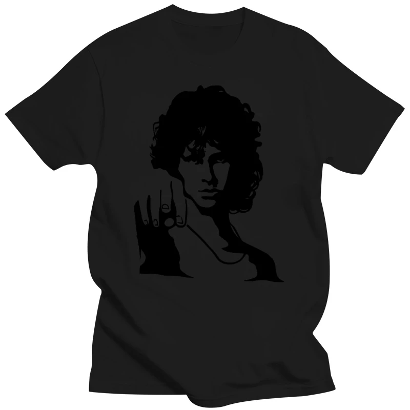 Jim Morrison 60` Vintage Rock Men T-shirt Man Fashion Round Collar T Shirt top tee