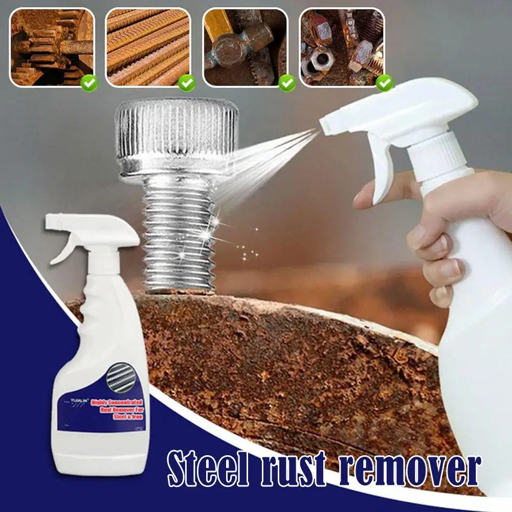 Heavy-Duty Metal Rust Remover Multi-purpose Rust Remover Rust Inhibitor Derusting Spray 500ml Powerful Metal Rust Remover Car