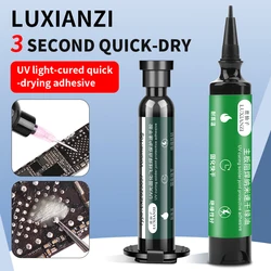 LUXIANZI 15g UV Light Curing Solder Mask Glue Soldering Weld Fluxes Prevent Corrosive Arcing BGA PCB Cell Phone Repair Tool