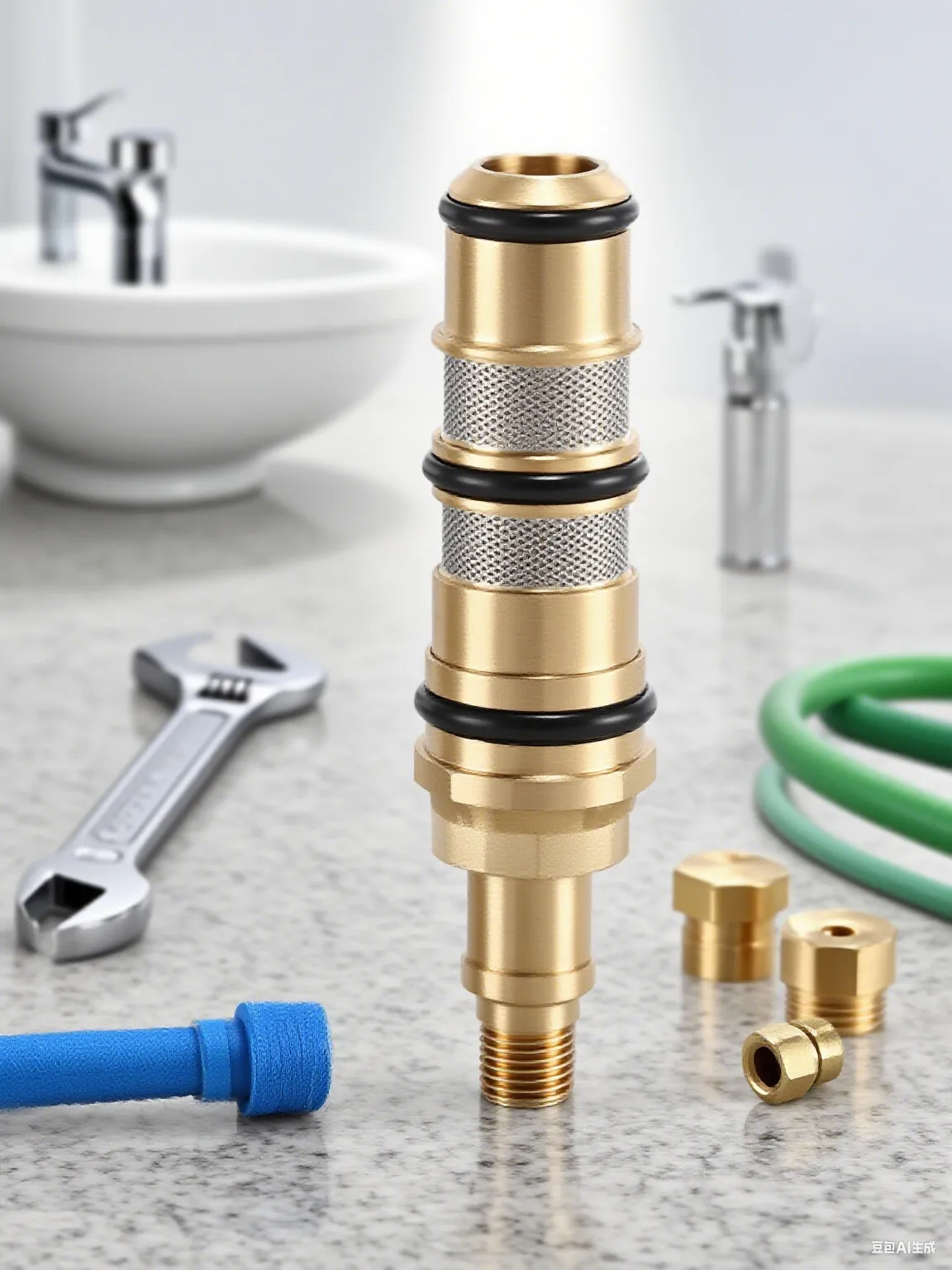 

Сменный латунный картридж термостатического клапана, комплект для ремонта штока смесителя для душа, инструменты для контроля температуры воды в ванной комнате