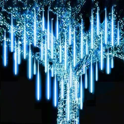 50cm 8Tubes LED Meteor Shower Rain Lights Waterproof Falling Raindrop Fairy String Light for Christmas Holiday Party Patio Decor