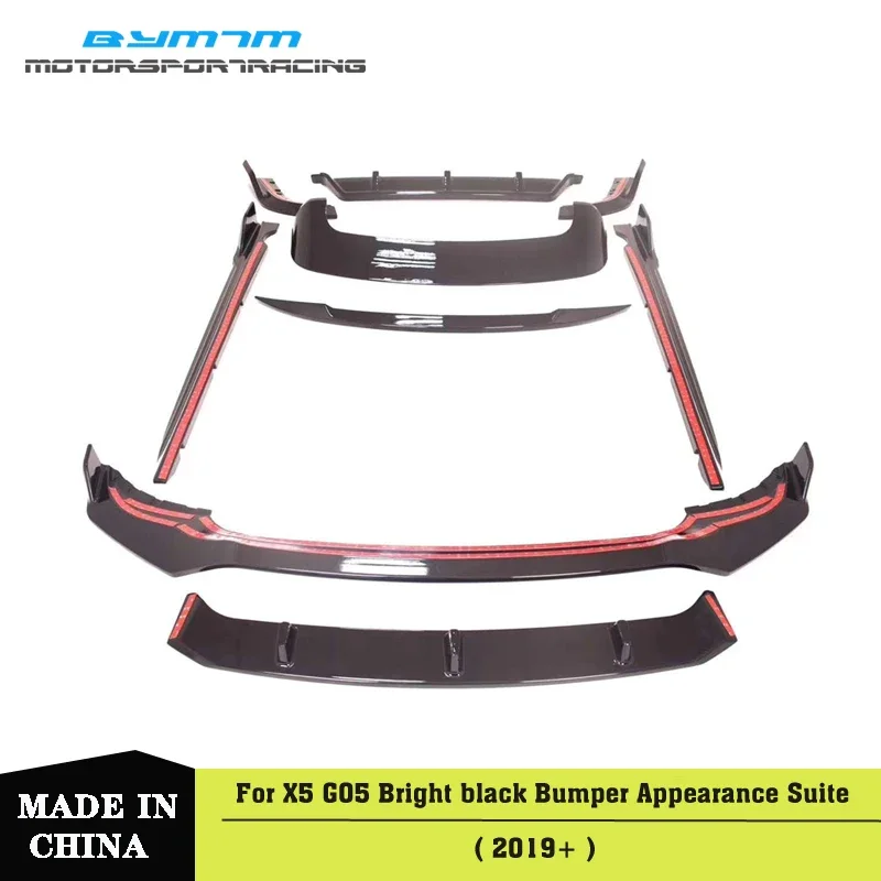 PP Material Bumper Front lip Rear Diffuser Side skirts Spoiler For BMW X5 G05 2019+