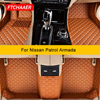 FTCHAAER Custom Car Floor Mats For Nissan Patrol Y61 Y62 Y63 Armada Auto Carpets Foot Coche Accessorie