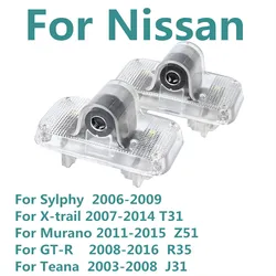 2X For Nissan Sylphy X-trail Xtrail X trail T31 Murano Z51 Teana J31 GTR LED Car Door Ghost Shadow Lamp Welcome Light Accesorios