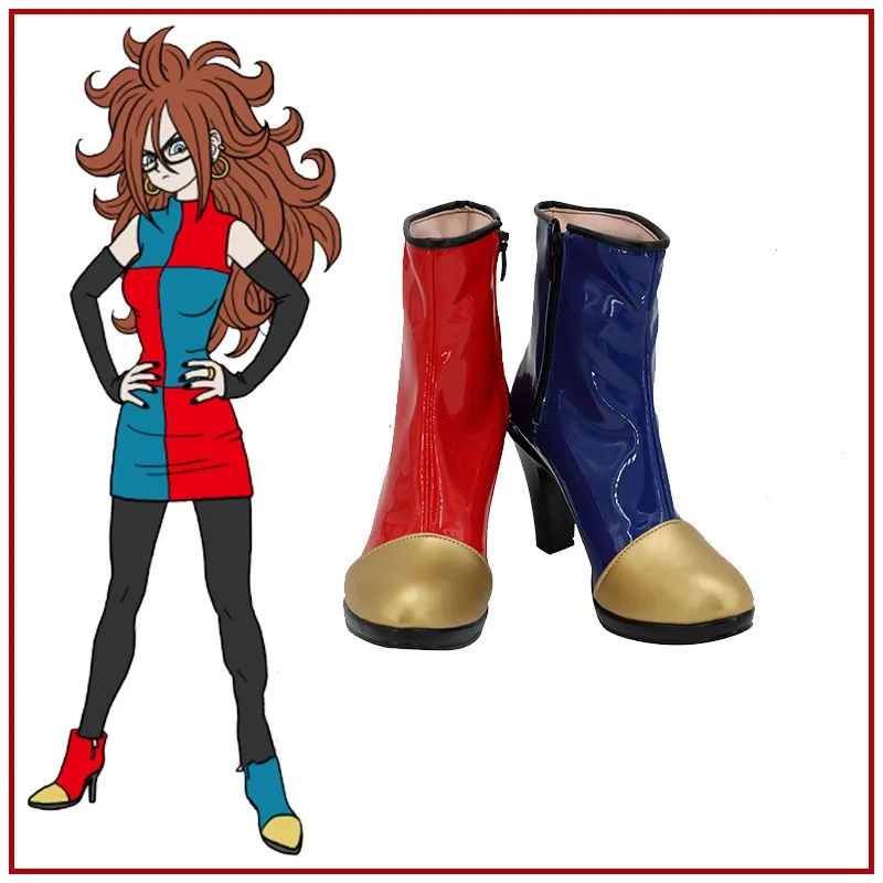 

JP Anime DBZ Human Robot No 21 VOMI Косплей Костюм Обувь Сапоги ручной работы