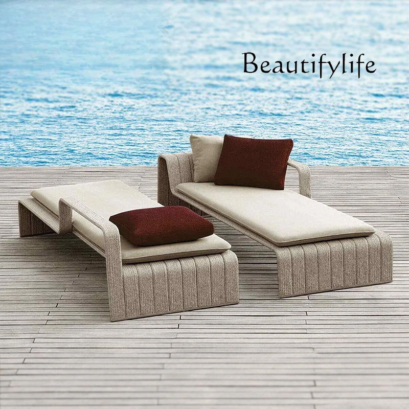 

Outdoor Creative Rattan Sun Bed Leisure For Swimming Pool, Beach, Courtyard