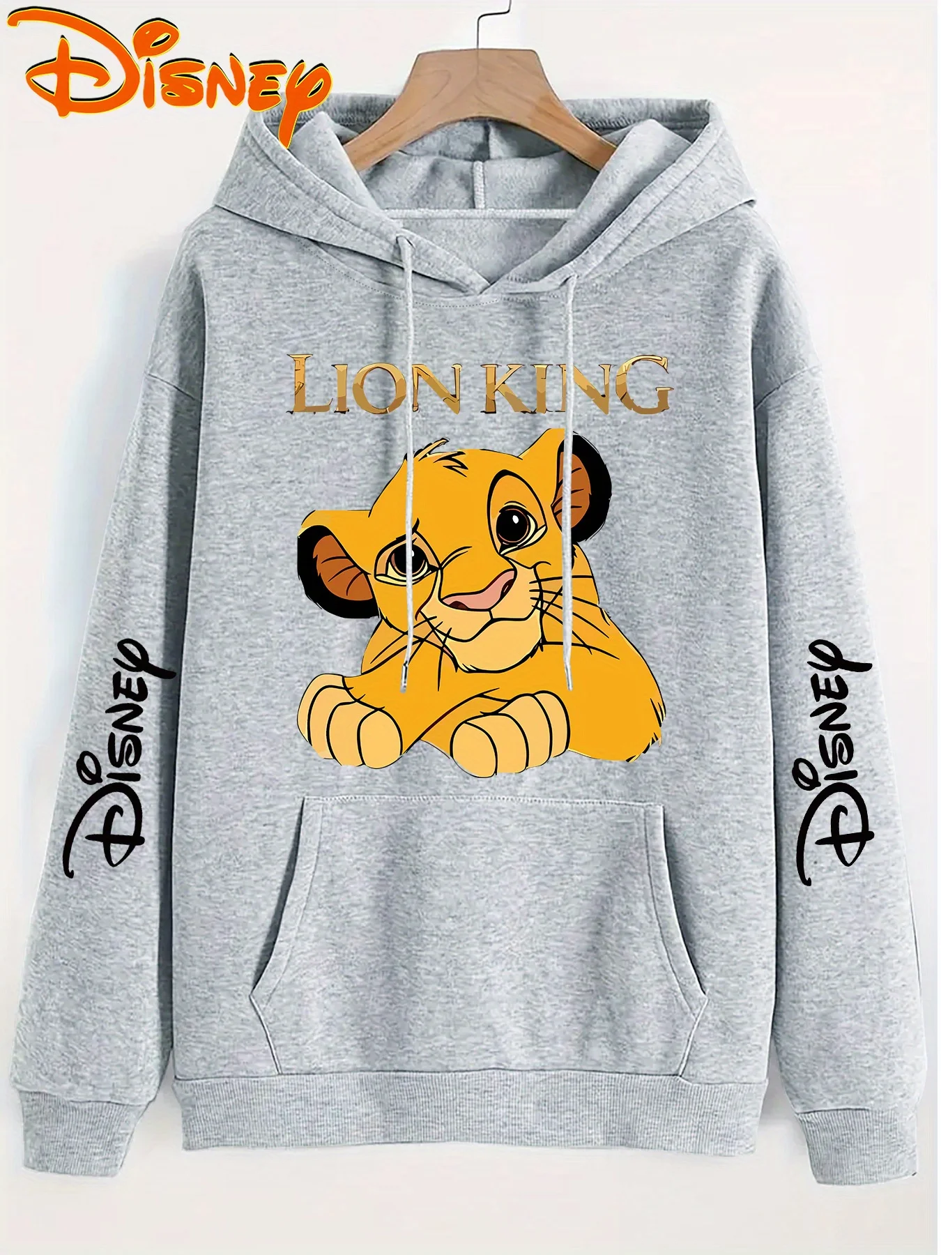 ديزني سيمبا الأسد الملك نمط المرأة هوديي الخريف الشتاء عادية للجنسين البلوز البلوز الملابس هودي الشارع الشهير المتضخم #2