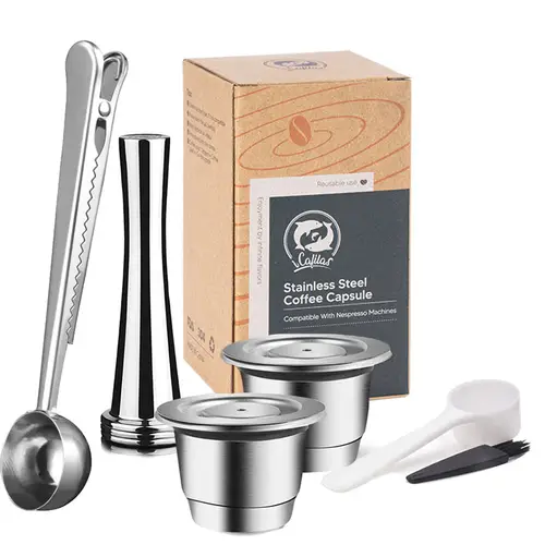 Reusable Nespresso Coffee Capsules Cup Stainless steel Refillable Coffee Capsule Refilling Filter Coffeeware - Image 17