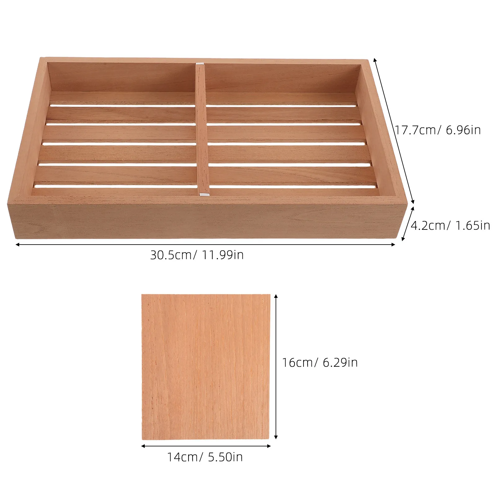 Spanish Cedar Cigar Tray Dividers Storage Humidor with Accessory Trays for Cigars