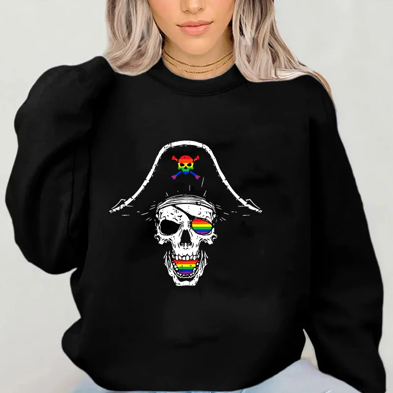 بلوفر نسائي لحفلات الهالوين، بلوزات كبيرة الحجم بأكمام طويلة، ملابس خريفية عصرية مع قلنسوة، ملابس شبح