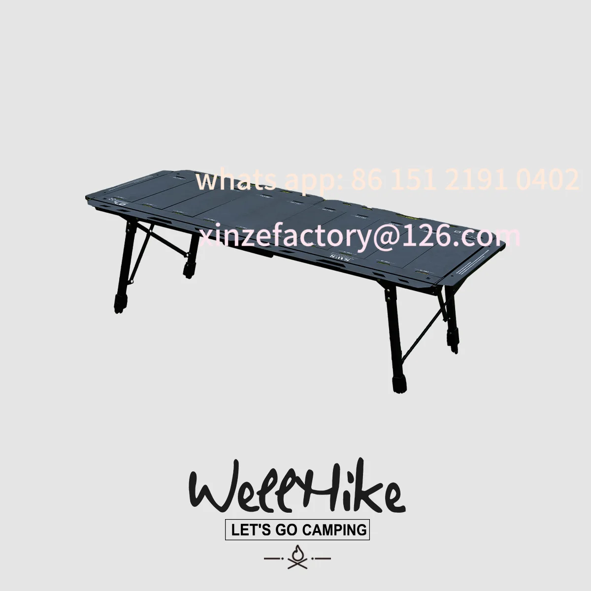 Tavolo IGT combinato multifunzionale pieghevole di sollevamento personalizzabile Tavolo portatile per barbecue da campeggio con annerimento a cinque unità