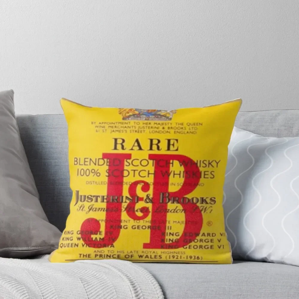 J&B Rare Scotch Whisky Blend Throw Pillow Christmas Pillowcase Bed pillowcases pillow